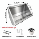 Mictório Individual Inox 50cm - Construinox
